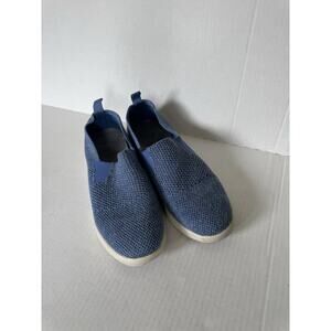 Woolloomooloo Baaarbara Mid Blue Merino Wool Slip On Loafers Womens 40 Casual